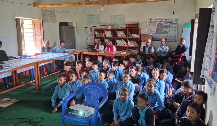 विद्यालय स्तरमा लागु औषध नियन्त्रणका लागि युवा सचेतना कार्यक्रम, श्री कोट मा.वि. रुमालबारा