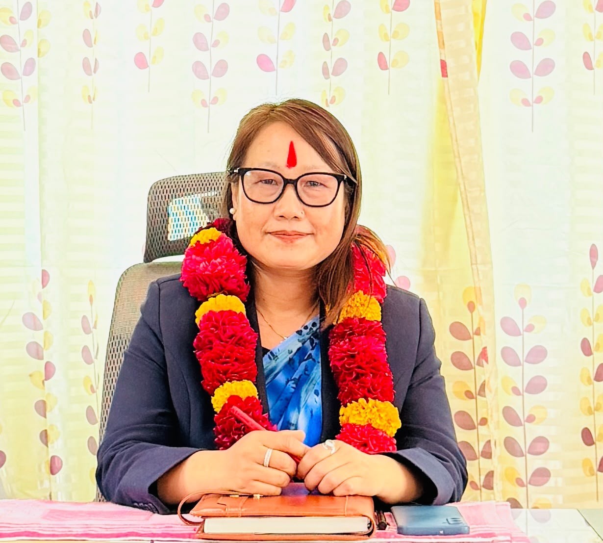 प्रमुख जिल्ला अधिकारी कोपिला राईज्यूको स्वागत कार्यक्रम